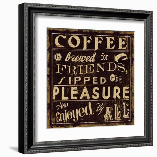 Coffee Quote II-Pela Design-Framed Art Print