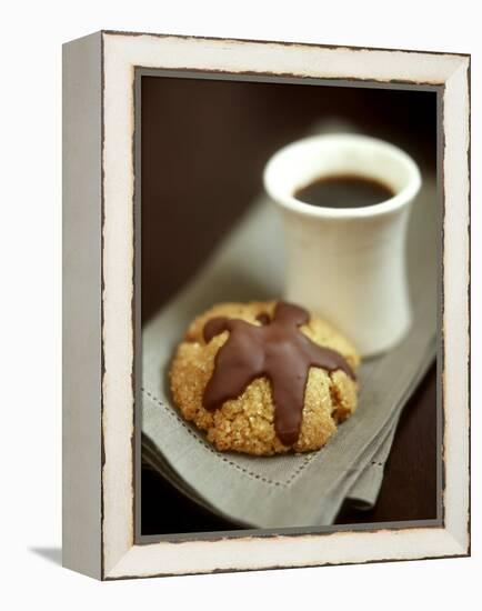 Coffee Sand Biscuits with Chocolate Icing-Jean Cazals-Framed Premier Image Canvas