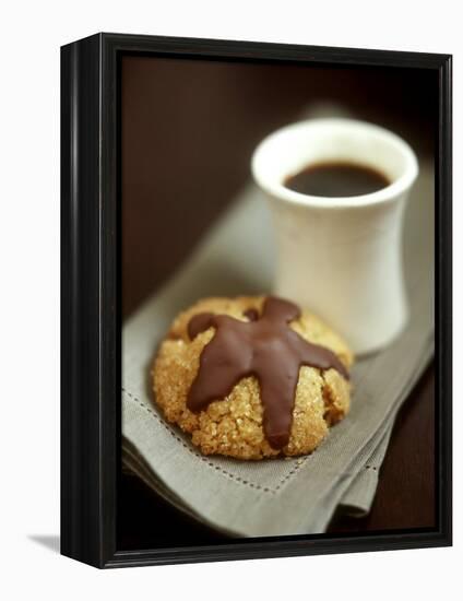 Coffee Sand Biscuits with Chocolate Icing-Jean Cazals-Framed Premier Image Canvas