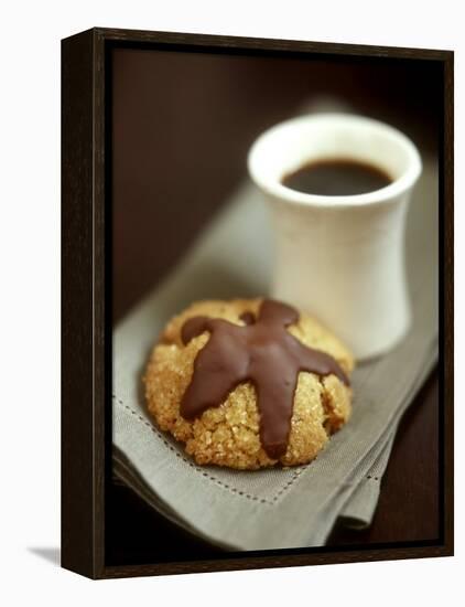 Coffee Sand Biscuits with Chocolate Icing-Jean Cazals-Framed Premier Image Canvas