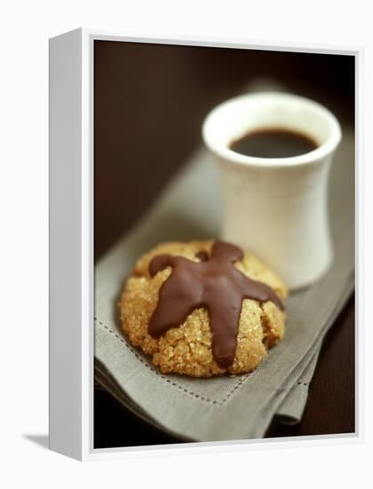 Coffee Sand Biscuits with Chocolate Icing-Jean Cazals-Framed Premier Image Canvas