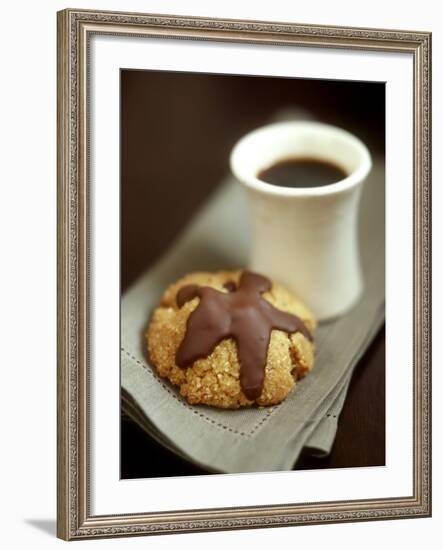 Coffee Sand Biscuits with Chocolate Icing-Jean Cazals-Framed Photographic Print