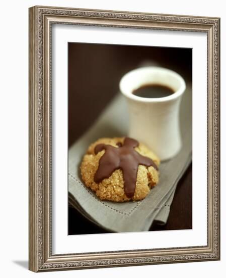 Coffee Sand Biscuits with Chocolate Icing-Jean Cazals-Framed Photographic Print