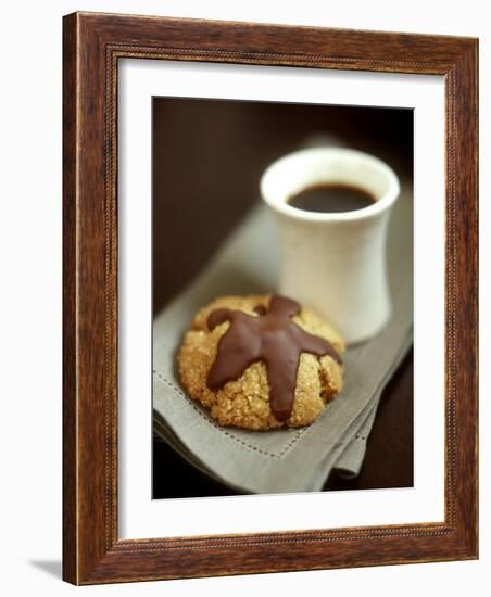 Coffee Sand Biscuits with Chocolate Icing-Jean Cazals-Framed Photographic Print