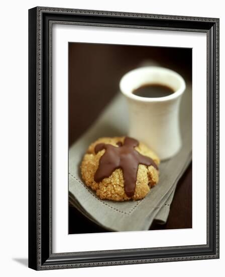 Coffee Sand Biscuits with Chocolate Icing-Jean Cazals-Framed Photographic Print