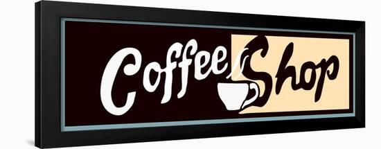 Coffee Shop Sign Or Banner-Bigelow Illustrations-Framed Art Print