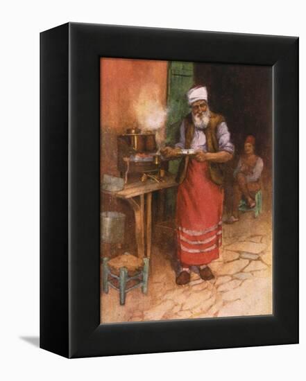 Coffee Sold in Istanbul-Warwick Goble-Framed Premier Image Canvas