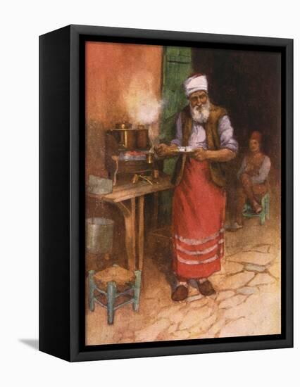 Coffee Sold in Istanbul-Warwick Goble-Framed Premier Image Canvas