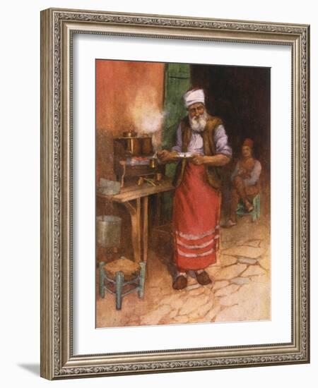 Coffee Sold in Istanbul-Warwick Goble-Framed Photographic Print