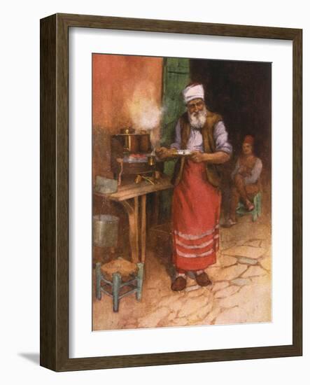 Coffee Sold in Istanbul-Warwick Goble-Framed Photographic Print