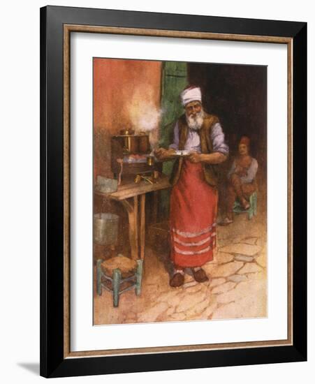 Coffee Sold in Istanbul-Warwick Goble-Framed Photographic Print