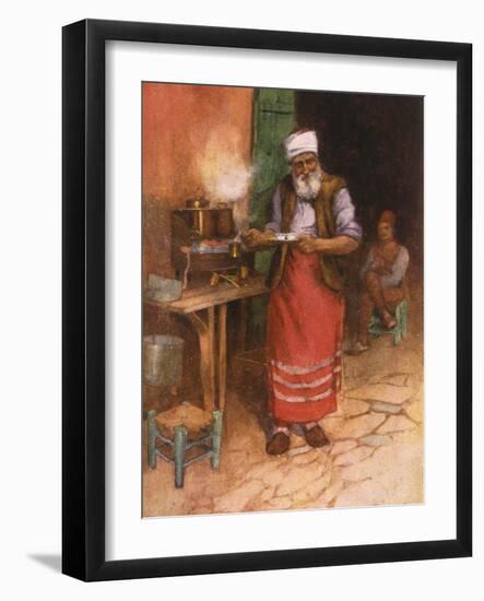 Coffee Sold in Istanbul-Warwick Goble-Framed Photographic Print