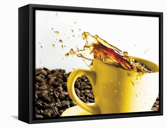 Coffee Spilling Out of a Cup-Dieter Heinemann-Framed Premier Image Canvas