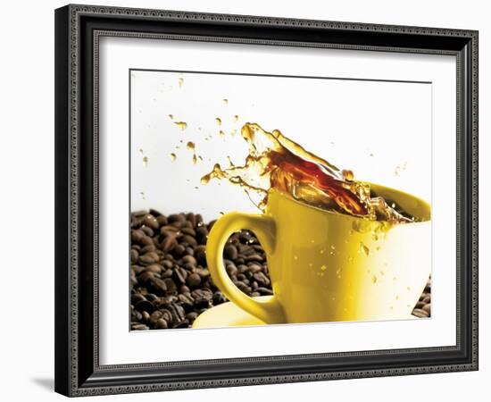 Coffee Spilling Out of a Cup-Dieter Heinemann-Framed Photographic Print