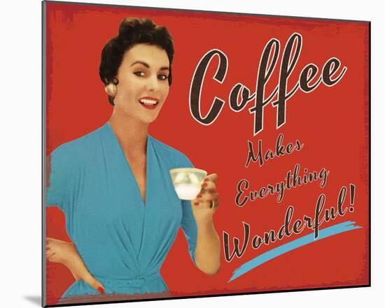 Coffee Time-The Vintage Collection-Mounted Giclee Print