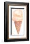 Coffee Watercolor Ice Cream Cone-Jetty Printables-Framed Art Print