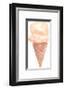 Coffee Watercolor Ice Cream Cone-Jetty Printables-Framed Art Print
