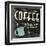 Coffee-Jace Grey-Framed Art Print