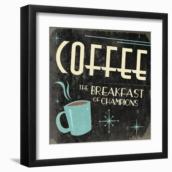 Coffee-Jace Grey-Framed Art Print