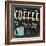 Coffee-Jace Grey-Framed Art Print