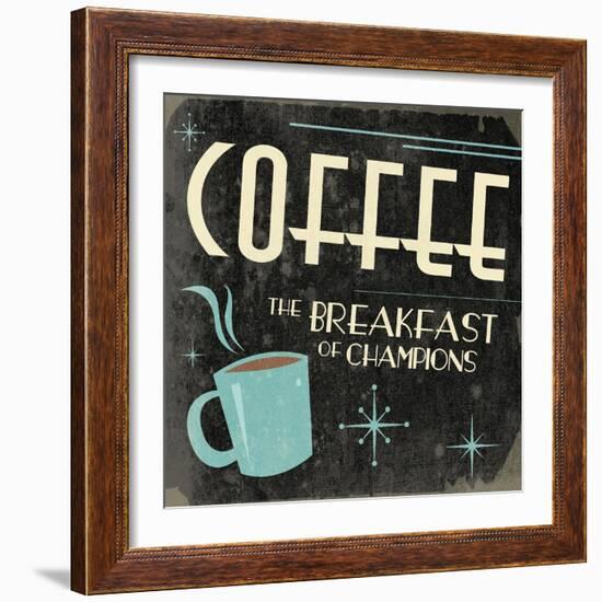 Coffee-Jace Grey-Framed Art Print