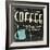 Coffee-Jace Grey-Framed Art Print