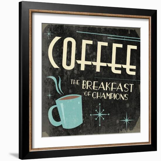 Coffee-Jace Grey-Framed Art Print