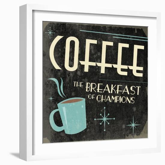 Coffee-Jace Grey-Framed Art Print