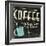 Coffee-Jace Grey-Framed Art Print