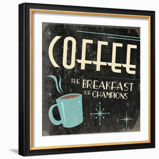 Coffee-Jace Grey-Framed Art Print