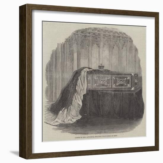 Coffin of Her Late Royal Highness the Duchess of Kent-null-Framed Giclee Print