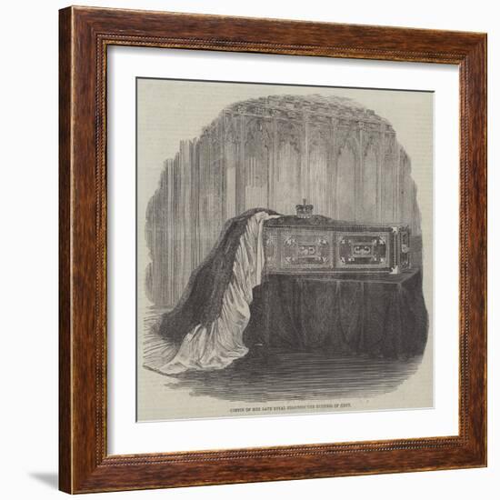 Coffin of Her Late Royal Highness the Duchess of Kent-null-Framed Giclee Print