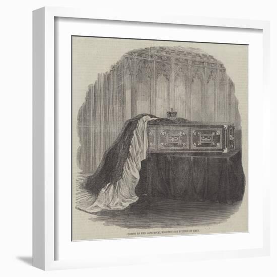 Coffin of Her Late Royal Highness the Duchess of Kent-null-Framed Giclee Print