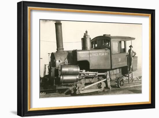 Cog Railway Locomotive, Pike's Peak, Colorado-null-Framed Art Print