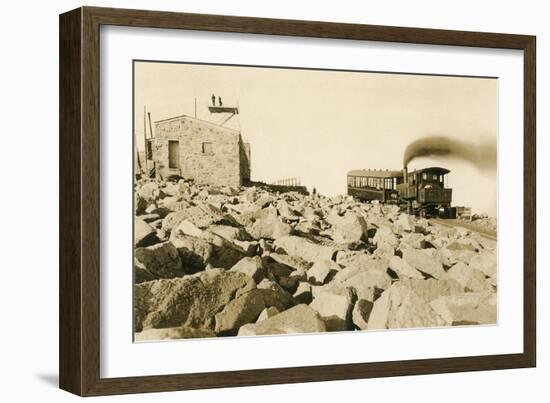 Cog Railway Locomotive, Pike's Peak, Colorado-null-Framed Art Print