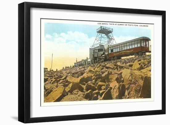 Cog Wheel Train, Pike's Peak, Colorado-null-Framed Art Print