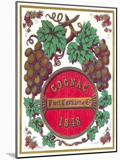 Cognac 1848 Label-null-Mounted Art Print