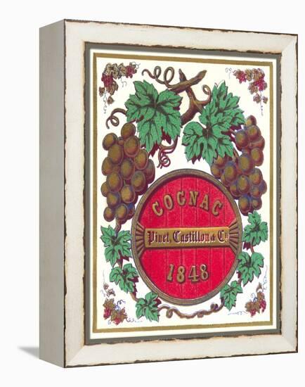 Cognac 1848 Label-null-Framed Stretched Canvas