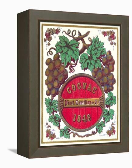 Cognac 1848 Label-null-Framed Stretched Canvas