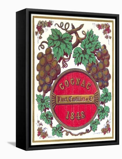 Cognac 1848 Label-null-Framed Stretched Canvas