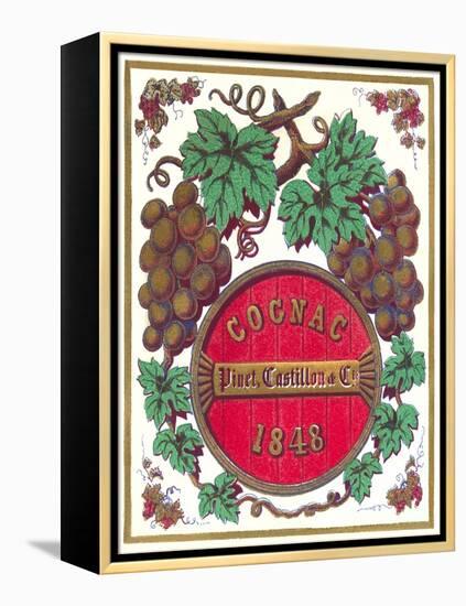 Cognac 1848 Label-null-Framed Stretched Canvas