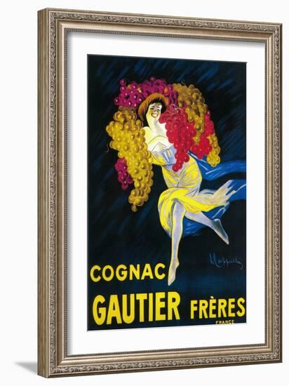 Cognac Gautier Promotional Poster - France-Lantern Press-Framed Art Print