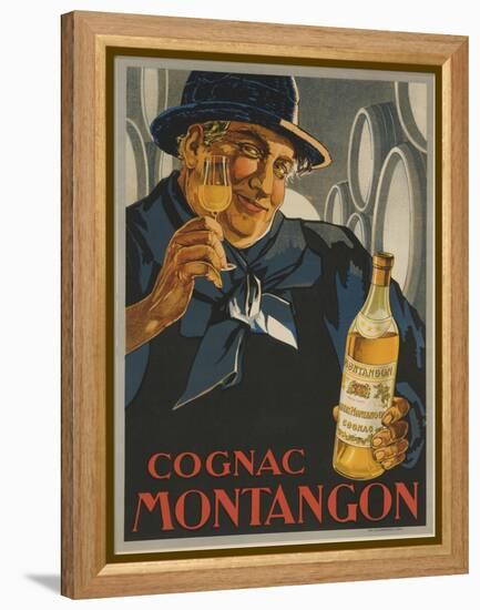 Cognac Montagon, 1920s French Advertising Poster-null-Framed Premier Image Canvas