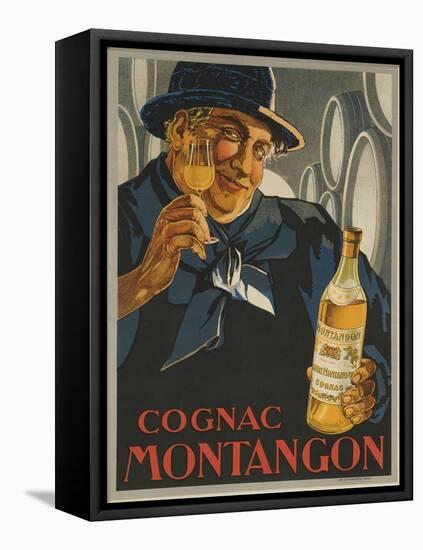 Cognac Montagon, 1920s French Advertising Poster-null-Framed Premier Image Canvas