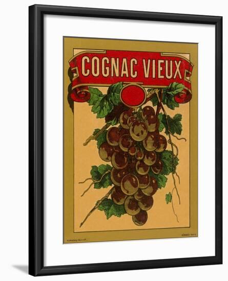 Cognac Vieux Label-null-Framed Art Print