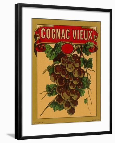 Cognac Vieux Label-null-Framed Art Print