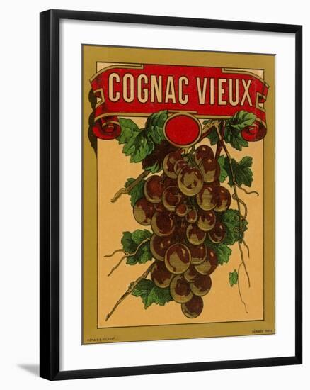 Cognac Vieux Label-null-Framed Art Print