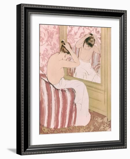 Coiffure, 1891-Mary Cassatt-Framed Giclee Print