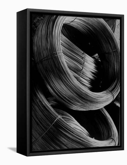 Coiled Rod Ready to Draw into Wire at Aluminum Company of America Plant-Margaret Bourke-White-Framed Premier Image Canvas