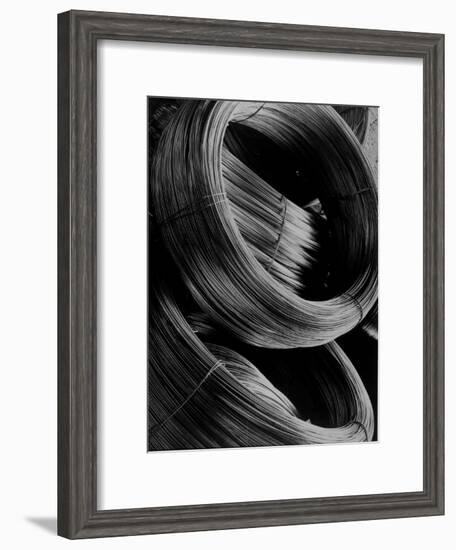 Coiled Rod Ready to Draw into Wire at Aluminum Company of America Plant-Margaret Bourke-White-Framed Premium Photographic Print